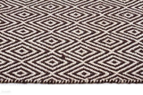 Habitat Diamond Pattern Rug - Chocolate - FLATWEAVE