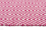 Habitat Diamond Pattern Rug - Pink - FLATWEAVE