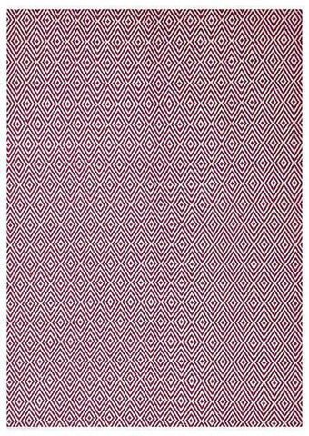 Habitat Diamond Pattern Rug - Pink - FLATWEAVE