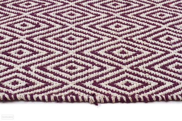 Habitat Diamond Pattern Rug - Purple - FLATWEAVE