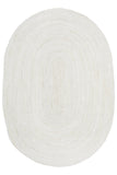 Bondi White Oval Rug