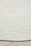 Bondi White Oval Rug