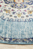 Babylon 202 Blue Round Rug - MODERN