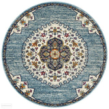 Babylon 202 Blue Round Rug - MODERN