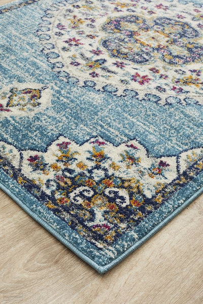 Babylon 202 Blue Runner Rug - MODERN