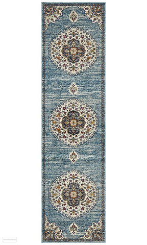 Babylon 202 Blue Runner Rug - MODERN