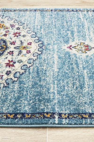 Babylon 202 Blue Runner Rug - MODERN