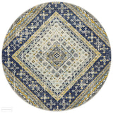 Babylon 203 Navy Round Rug - MODERN