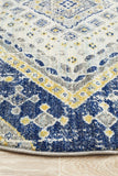 Babylon 203 Navy Round Rug - MODERN