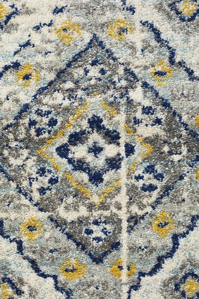 Babylon 203 Navy Round Rug - MODERN