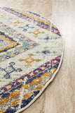 Babylon 203 White Round Rug - MODERN