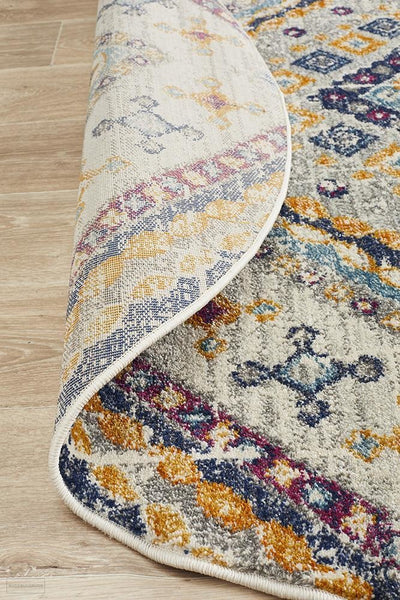 Babylon 203 White Round Rug - MODERN