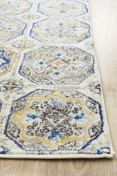 Babylon 204 Blue Runner Rug - MODERN