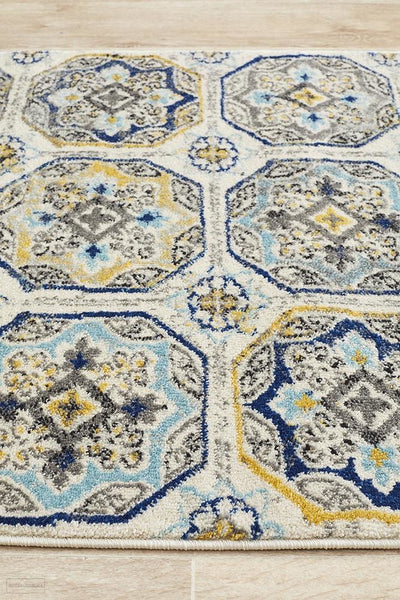 Babylon 204 Blue Runner Rug - MODERN