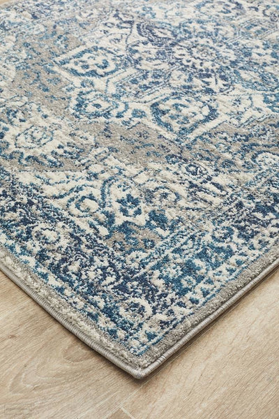 Babylon 207 Blue Runner Rug - MODERN