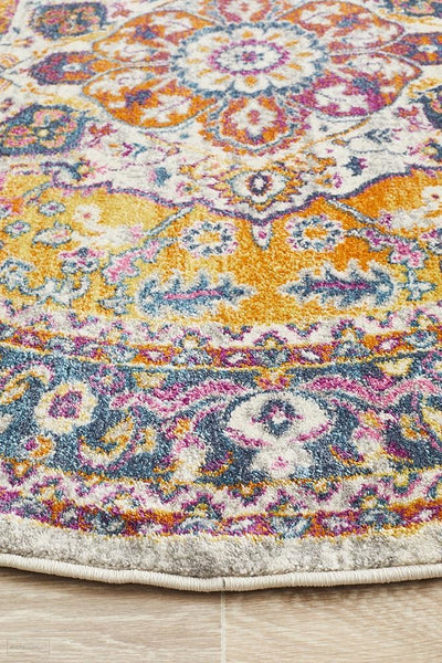 Babylon 207 Multi Round Rug - MODERN