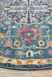 Babylon 209 Navy Round Rug - MODERN