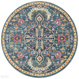 Babylon 209 Navy Round Rug - MODERN