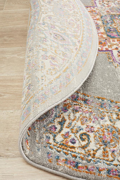 Babylon 211 Grey Round Rug - MODERN