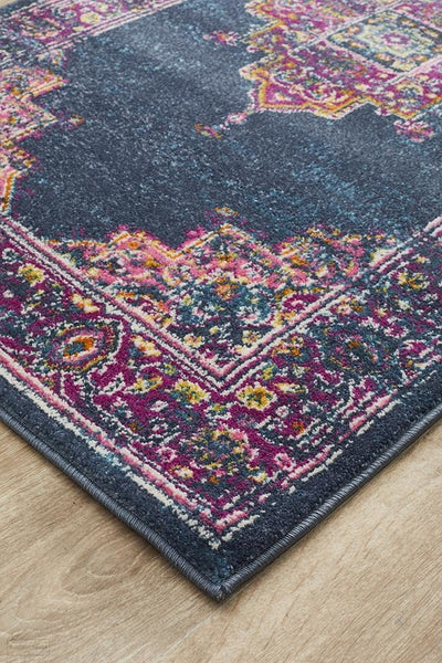 Babylon 211 Navy Runner Rug - MODERN
