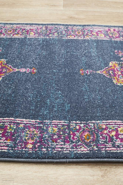 Babylon 211 Navy Runner Rug - MODERN