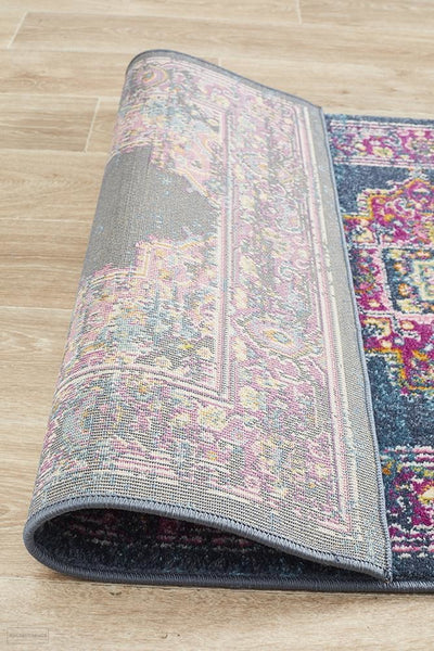 Babylon 211 Navy Runner Rug - MODERN