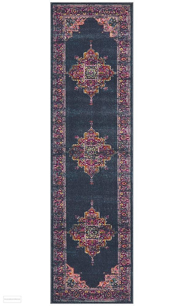 Babylon 211 Navy Runner Rug - MODERN