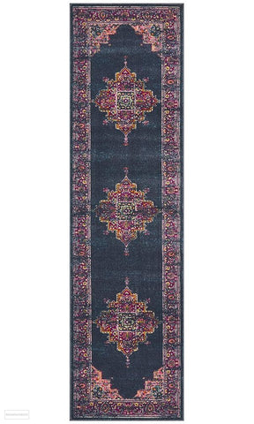 Babylon 211 Navy Runner Rug - MODERN