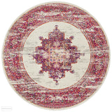 Babylon 211 Pink Round Rug - MODERN