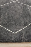Broadway Jasmine Diamond Charcoal Rug - MODERN