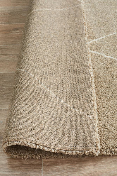 Broadway Jasmine Diamond Natural Rug - MODERN