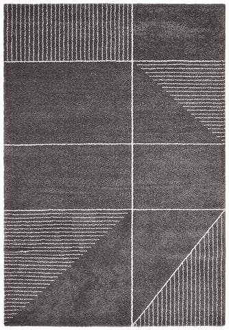 Broadway Florence Modern Charcoal Rug - MODERN