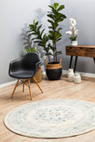 Century 922 White Round Rug