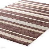 City Stylish Stripe Rug Brown Beige