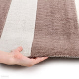 City Stylish Stripe Rug Brown Beige
