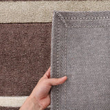 City Stylish Stripe Rug Brown Beige