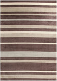 City Stylish Stripe Rug Brown Beige