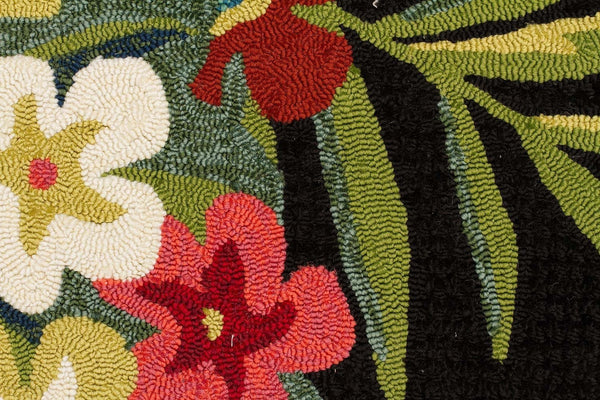 Copacabana Kelsey Bouquet Black Indoor Outdoor Rug