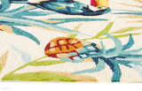 Copacabana Toucan Tropical Indoor Outdoor Rug Cream