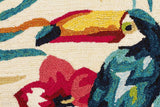 Copacabana Toucan Tropical Indoor Outdoor Rug Cream