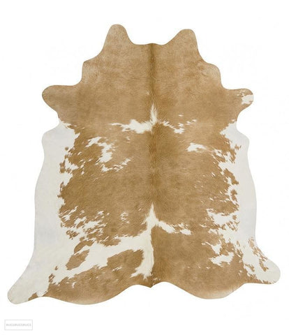 Exquisite Natural Cow Hide Beige White - Cowhide