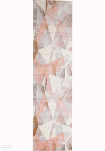 Dimensions Divinity Shatter Blush Modern Runner Rug - 300X80cm