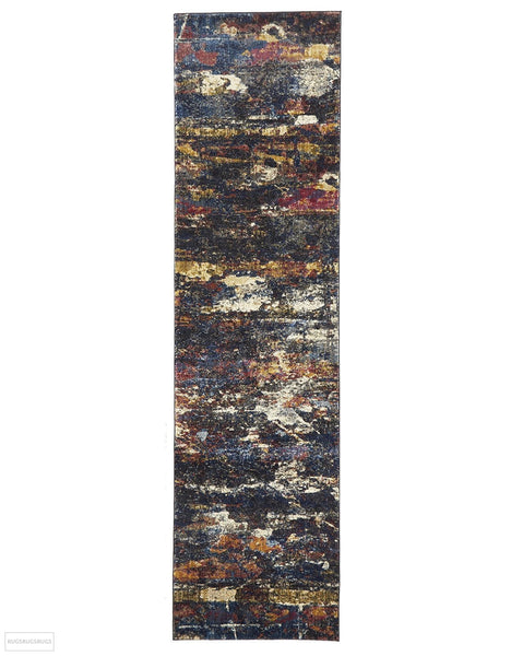 Dreamscape Splash Modern Midnight Runner Rug - 300x80cm