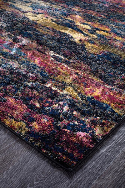Dreamscape Splash Modern Midnight Runner Rug