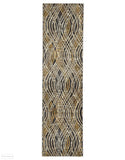 Dreamscape Flurry Modern Charcoal Runner Rug - 300x80cm