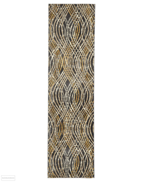 Dreamscape Flurry Modern Charcoal Rug - 300x80cm