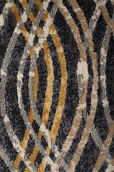 Dreamscape Flurry Modern Charcoal Runner Rug