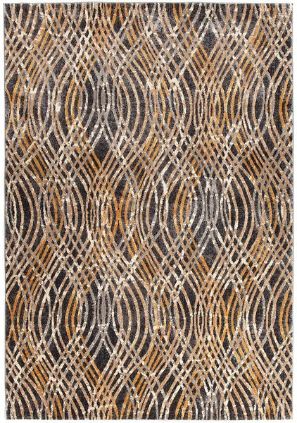 Dreamscape Flurry Modern Charcoal Rug - 230x160cm