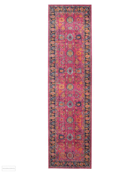 Eternal Whisper Corners Pink Rug - 300X80cm
