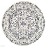 Evoke Mist White Transitional Round Rug